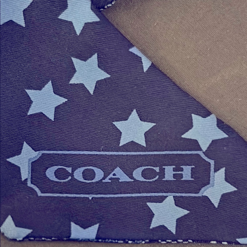COACH VINTAGE MONOGRAM REVERSIBLE SKINNY SCARF 100 % SILK - Picture 5 of 5